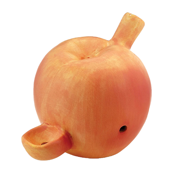 Ceramic Special Dry Hand Pipe / Peach